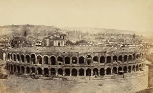 Images Dated 16th March 2010: The Verona Arena with, in the background, a panorama of the city