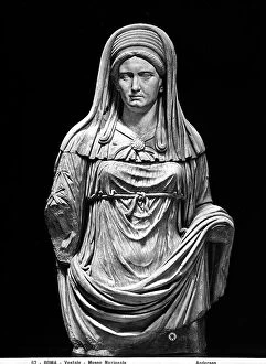 Images Dated 28th July 2011: Vestal Virgin. Fragmentary statue preserved in the National Museum of Rome, Rome