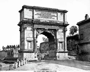 Images Dated 7th February 2012: View of the Arch of Titus in the Roman Forum, built to remember the victories over the Judaic by