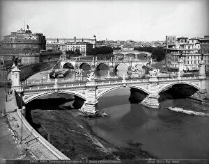 Images Dated 1st December 2008: View of the bridges Umberto I, Sant'Angelo and Vittorio Emanuele in Rome