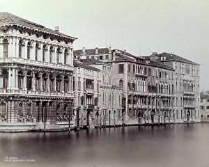 Images Dated 22nd December 2010: View of Ca Rezzonico and Ca Foscari on the Grand Canal in Venice