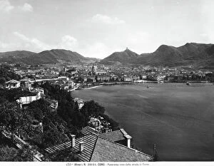 Images Dated 10th October 2006: View of the city of Como and the lake taken from the street of Torno