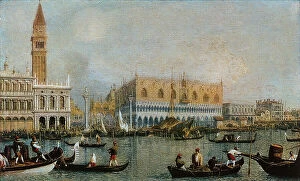 Images Dated 18th February 2011: View of the Doge's Palace; painting by Canaletto. Uffizi Gallery, Florence