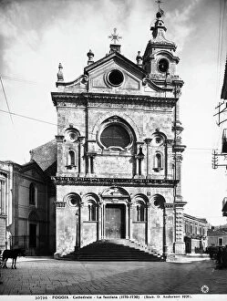 Images Dated 1st October 2008: View of the facade of Foggia's Cathedral of Saint Mary Icona Vetere