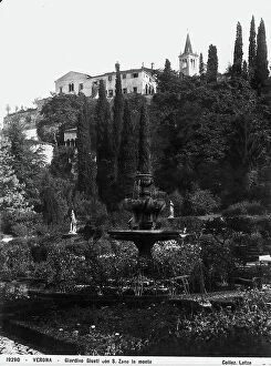 Images Dated 15th April 2010: View of the Giusti Garden and Church of S. Zeno in Monte, Verona
