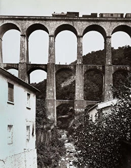Images Dated 9th November 2011: View of an impressive railroad viaduct in the Ombrone valley by Piteccio in Pistoia