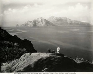 Images Dated 11th April 2005: View of the Island of Capri with the Campanella Cape