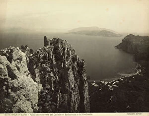 Images Dated 11th April 2005: View of the Isle of Capri with the ruins of the Barbarossa Castle