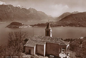 Images Dated 22nd June 2004: View of Lake Como and the Church of St. Martin