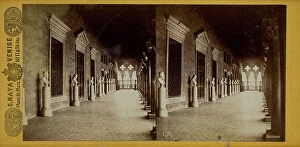 Images Dated 25th January 2011: View of one of the loggias in the Palazzo Ducale of Venice, with a series of marble busts of