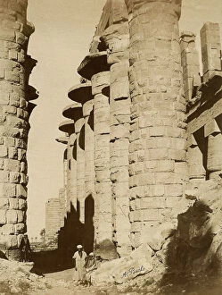 Images Dated 5th May 2011: View of the magnificent colonnade in the great hypostyle hall of the Temple of Amon-ra in Karnak