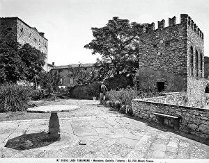 Images Dated 3rd April 2012: View with people of the interior of the Montalera Castle in the environs of Lake Trasimeno