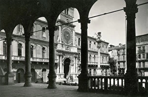 Images Dated 7th April 2010: View of the Piazza dei Signori in Padua with the Clock Tower in the background