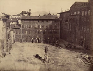 Florence Collection: View of Piazza della Signoria taken from the Post Office of Florence