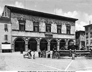 Images Dated 20th April 2012: View of the Piazza Maggiore (Main Square) in Pesaro, with Palazzo Ducale (Ducal Palace)
