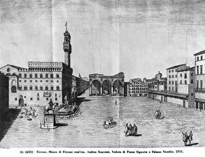 Images Dated 17th February 2011: View of the Piazza Signoria and Palazzo Vecchio, by Andrea Scacciati