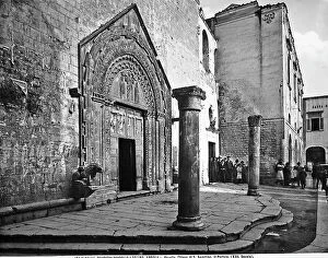 Images Dated 6th April 2012: View of the Portal of the Church of S. Agostino and part of the square opposite of the same name