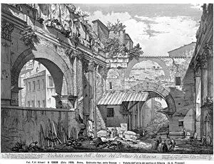 Images Dated 25th September 2007: View of the portico atrium of Ottavia in Rome; print by Giovan Battista Piranesi; The National
