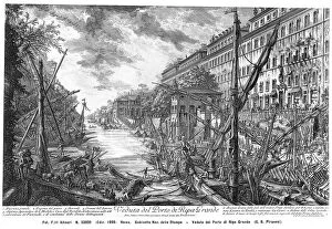 Images Dated 25th September 2007: View of Porto di Ripa Grande in Rome, print by Giovan Battista Pranesi; The National Cabinet of