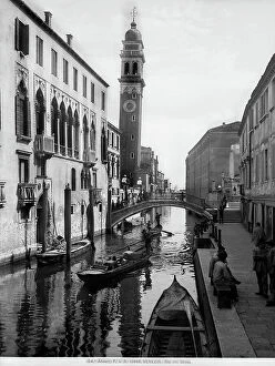Images Dated 10th November 2010: View of the Rio dei Greci in Venice; the bell tower of the church of San Giorgio dei Greci can be