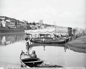 Florence Collection: View of the River Arno over the Old Mint, Florence