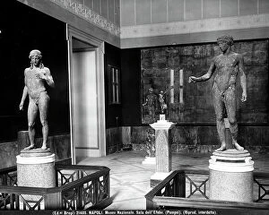 Images Dated 20th December 2010: View of a room in Naples Archaeological Museum with two large bronzes on display