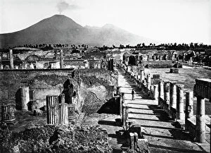 Images Dated 26th August 2009: View of the ruins of the Civil Forum, archaeological area of Pompei, Naples