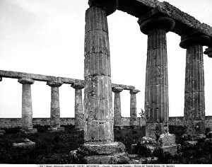 Images Dated 3rd November 2010: View of the ruins of the doric Temple inside the Tavole Palatine in Metaponto