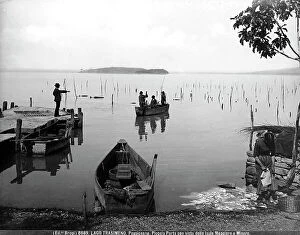 Images Dated 22nd September 2010: View of the small port of Passignano on Lake Trasimeno, showing the islands Maggiore and Minore