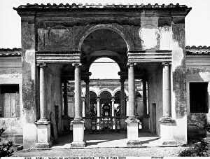 Images Dated 23rd December 2010: View of the small rear portico of Villa Giulia, Rome
