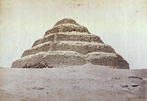 Images Dated 4th March 2010: View of the stepped pyramid of King Zoser, in the necropolis of Saqqarah
