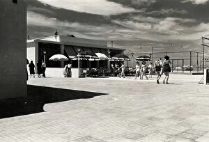 Images Dated 16th July 2009: View of the terrace of the Pancaldi Baths, Livorno