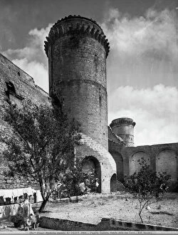 Images Dated 12th May 2011: View of the two towers of the Castle of Oria in the province of Brindisi. On the left
