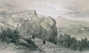 Images Dated 29th July 2009: Views in Rome and its environs': Rocca Giovane and in the distance the Towns of Licenza