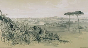 Images Dated 29th July 2009: Views in Rome and its environs': Rome from a villa above Porta Portese