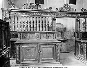 Images Dated 27th April 2012: Wardrobe and chancel in carved wood, work conserved in the sacristy of the Church of SS