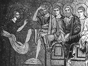 Images Dated 12th April 2010: The washing of the feet (detail), mosaic, Basilica of San Marco, Venice