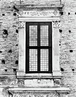 Images Dated 30th April 2012: A window of the principal facade of the Ducal Palace, Urbino, Marche
