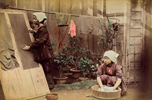 Images Dated 17th November 2011: Two women doing the wash