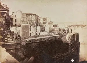 Lavori auf dem Lungotevere in Rom