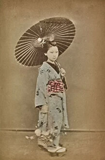 Japan: Young japanese in traditional clothes