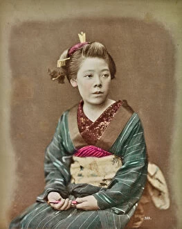Japan: Young Japanese woman in traditional clothes