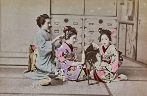 Japan: Young Women in traditional clothes, Japan